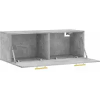 vidaXL Wandkast 100x36,5x35 cm bewerkt hout betongrijs