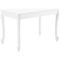 En.casa Eettafel Lüneburg 116x66x76 cm landelijk MDF en kunststof wit