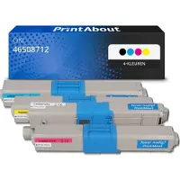 PrintAbout Toner 46508712 Zwart geschikt voor OKI