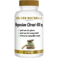 Golden naturals Magnesium citraat 400mg (60 tabletten)