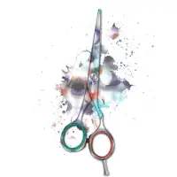 Jaguar 5,5 Zoll Sharp Pastel Plus Offset-Friseurschere – Mint Thinner