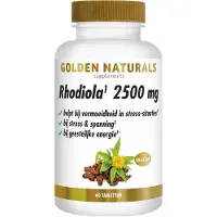 Golden naturals Rhodiola 2500mg Vegan 60 tabletten