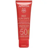 Apivita Bee Sun Safe gezichtscrème, SPF50, 50 ml, voor een stralende huid en bescherming tegen onzuiverheden en rimpels