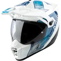 KLIM Krios Pro ECE/DOT Spectrum, avonturenhelm ,Wit/Zwart/Blauw ,L