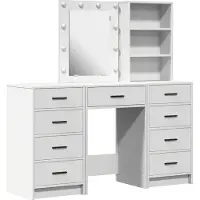 vidaXL Kaptafel 3 st Wit 40 x 41 x 135 cm Bewerkt hout