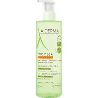 A-Derma Exomega Control Lavant Emollient 2 En 1 Gel - 500ml
