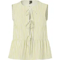 Pieces Blouse 'PCJolly' geel / wit