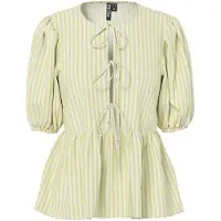 Pieces Blouse 'PCJolly' geel / wit