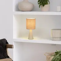 Corep Tafellampe , Sally, Beige, Woonkamer, Metaal, Modern