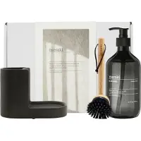 Meraki - Gift Box, Dark Grey Holder + Nature Brush + Shadow Lake Dish Wash - Grey - 490 ml, L: 32 cm, W: 23.5 cm, H: 13.5 cm