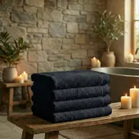 Mörgenn Deluxe Hotel Handdoeken 70x140cm - Zwart - 4 stuks