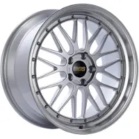 Bbs LM 18x10 5x114.3 ET20 Diamond Silver Center Diamond Cut Lip Wheel - 82mm PFS/Clip Required