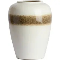 Light & Living VALERIA keramieken vaas crème bruin Ø40x52 cm vaas -