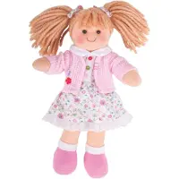 Bigjigs Stoffen Pop Poppy - - Blonde Meisjespop - 28 cm
