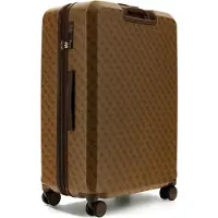 GUESS trolley Latona 28 In 8-Wheeler Exp Latte Logo Lichtbruin 76cm