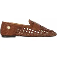 Fred de la bretoniere Women Glara Woven Mocassin Leather Tan-Schoenmaat 40