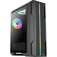 Aerocool Splinter Duo-G-BK-v1 tower behuizing Tempered Glass
