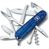 Victorinox Huntsman transparant blauw 1.3713.T2 Zwitsers zakmes