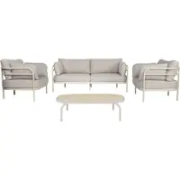 Zuiver Tuinset Vista Lounge + Coffee Table Beige