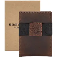 Hide & Stitches Japura Creditcard etui - Donkerbruin - 100% Leer