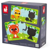 Janod - Puzzelspel - Dieren en hun schaduw