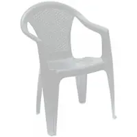 Gerimport tuinstoel Vlieland - wit - kunststof - 55 x 54 x 83 cm - bijzet stoelen