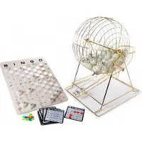 Longfield Bingomolen 13 Inch – Inclusief Ballen, Uitschuifbaar Controlebord, Bingokaarten & Fiches – Complete Bingo Set voor Thuis, Verenigingen & Spelavonden – Engelhart