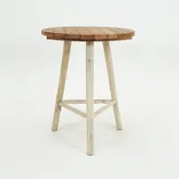 Van der leeden Bartafel Teak Naturel d90h110cm - outdoor
