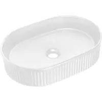 Comad Beyond waskom met ribbel 48x32.5cm wit mat