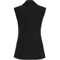 We fashion - Dames gilet met glitter - Regular fit - Zwart - Maat: 32