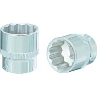 Ks Tools 918.1339-E, doppen, 1/2 inch, metrisch, 2-delig, 23,26 mm, chroomvanadiumstaal