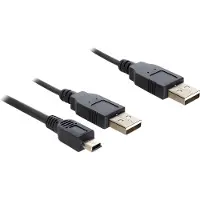 DeLOCK - Kabel 2 x USB 2.0-A Stecker - USB mini 5-pol