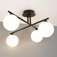 LumenXL Elegante plafondlamp, 4-lichts zwart - Nymo