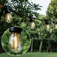 LumenXL Prikkabel set met 2 watt filament lampen van helder glas: optie dimbaar