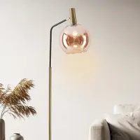 LumenXL Staande lamp Singh met glazen bol in marmer en goud