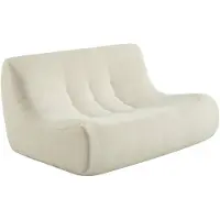 Sweeek Fauteuil boucléstof 2 zitplaatsen Wit