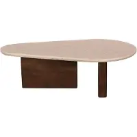 Giga Meubel Salontafel Ayla Marmer Donkerbruin 120cm