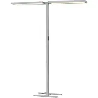SLV Led kantoor vloerlamp Worklight Pro grijs - dubbel