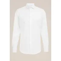 We fashion - Heren tall fit overhemd - Slim/Tall fit - Wit - Katoen - Maat: S