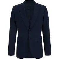 Fundamentals - Heren slim fit blazer - THE FLEX SUIT - Slim/Tall fit - Donkerblauw - Maat: 56