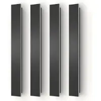 Calex Montevia Villa Wandlamp - Buitenverlichting - Warm Wit Indirect licht - LED - Waterdicht - 60 cm - Zwart - 4-Pack