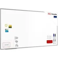 Allboards Keramisch whiteboard 180x100cm magnetisch, schoolbord, met accessoires