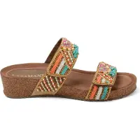 Lazamani Slippers Dames Multi Leer Size 41