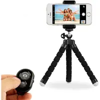 LONGZIMING -Smartphonehouder - Statief - 360° Draaibaar Met Kogelkop En Cold Shoe - 1 Stuk - Voor Reizen En Live Streaming - Zwart