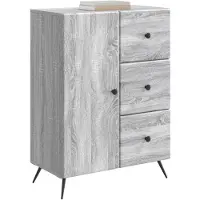 vidaXL Dressoir Grijs sonoma 66 x 34,5 x 90 cm Bewerkt hout