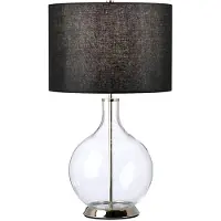 Elstead Lighting LED Tafellamp Orb | 1X E27 Max 60W | Polished Nickel with Black Shade