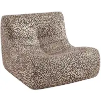 Sweeek - Luipaardprint stoffen fauteuil 1 zitplaats l 91 x b 105 x h 72cm - sokol