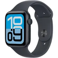 Apple Watch SE 3 GPS 44 mm Midnight aluminium kast met Midnight sportband - S/M