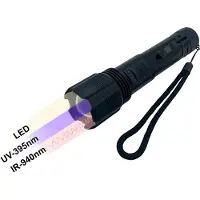 Berger & Schroeter TP-18053, 940nm Zaklamp werkt op een accu UV-lamp, Infrarood-LED, LED 186 g