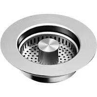INF Watergoot Filter 304 RVS Pop-up Kern met Koperen Hoed en Stang, 304 RVS Zeefmand voor Keuken, Badkuip en Wasbak